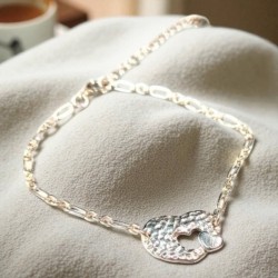 銀黏土課程 純銀手鍊 (心心相印)