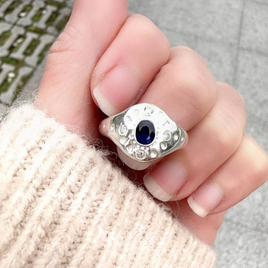 銀黏土課程 銀黏土寶石戒指 純銀戒指 銀黏土戒指 手作戒指 自由創作