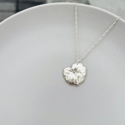 銀黏土課程 純銀項鍊 (樹葉)