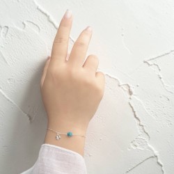 金工課程 純銀手鍊 (寶石愛心)