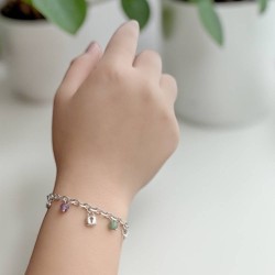 金工課程 純銀手鍊 (寶石銀鎖)