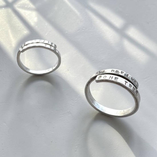 金工課程 手作戒指 純銀戒指 夢想成真 情侶對戒