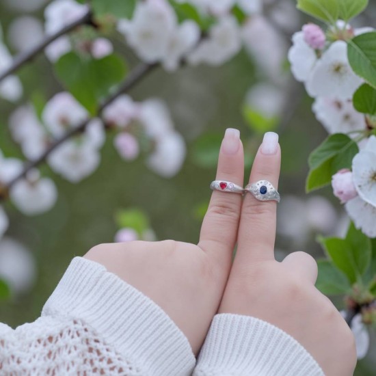 銀黏土課程 銀黏土寶石戒指 純銀戒指 銀黏土戒指 手作戒指 自由創作