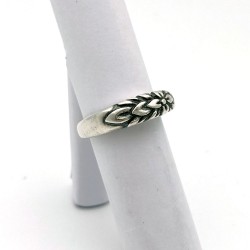 純銀黏土雕刻戒指 - 花朵