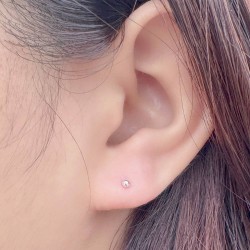 純銀耳環 耳針 圓球 (小)