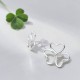 純銀耳環 耳針 耳釘 酢漿草