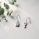 純銀耳環 耳勾 鎖頭與鑰匙