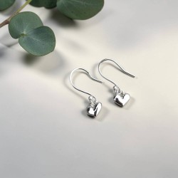 純銀耳環 耳勾 愛心