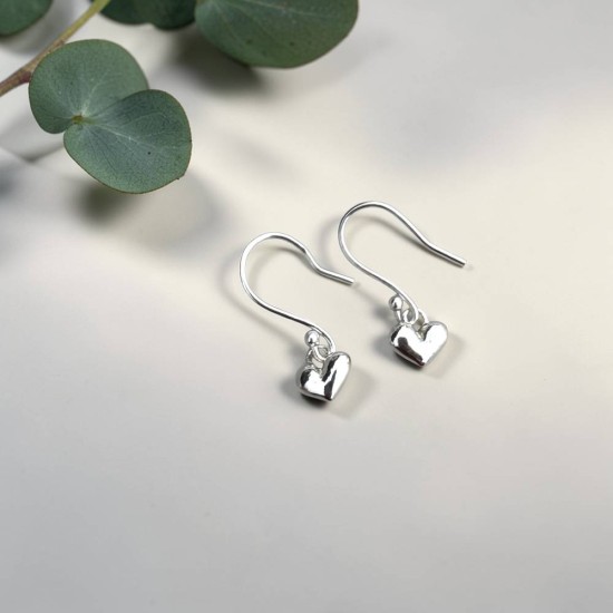 純銀耳環 耳勾 愛心
