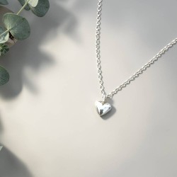 純銀項鍊 立體愛心