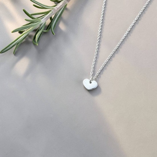 純銀項鍊 愛心鎖片