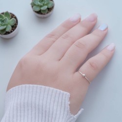 純銀戒指 尾戒 單珠