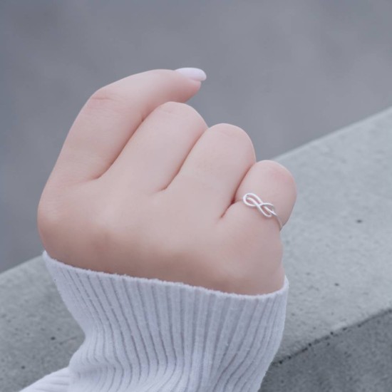 純銀戒指 手作戒指 尾戒 無限