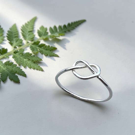 純銀戒指 手作戒指 尾戒 愛心