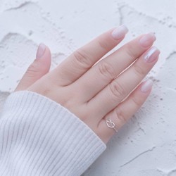 純銀戒指 尾戒 愛心