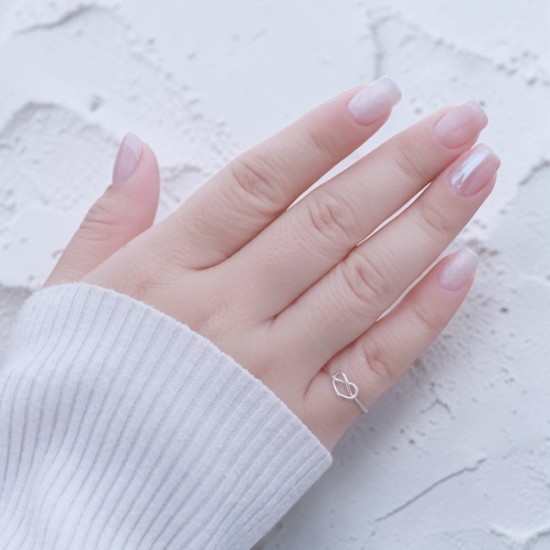 純銀戒指 手作戒指 尾戒 愛心