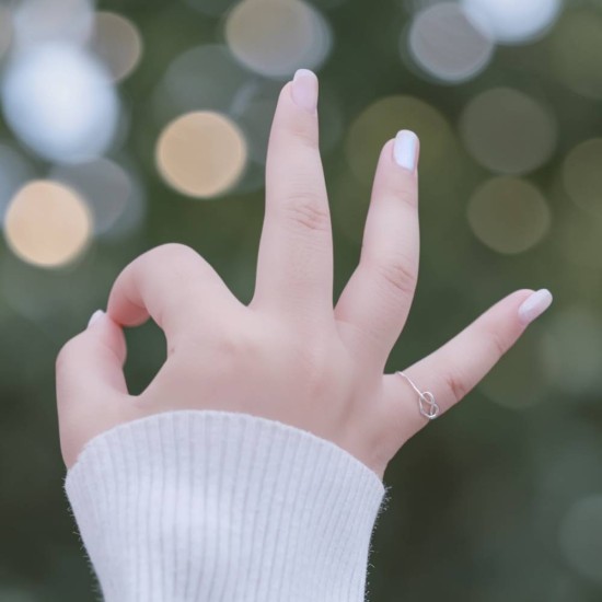 純銀戒指 手作戒指 尾戒 愛心