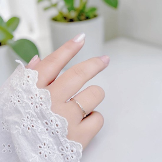 純銀戒指 手作戒指 尾戒 雙圈