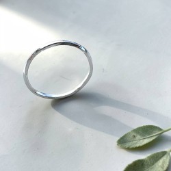 純銀戒指 單圈方線