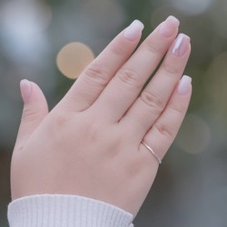 純銀戒指 單圈方線