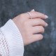 純銀戒指 手作戒指 尾戒 三股曲線編織