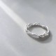 純銀戒指 手作戒指 尾戒 麻花曲線編織