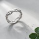 純銀戒指 手作戒指 尾戒 麻花三股編織
