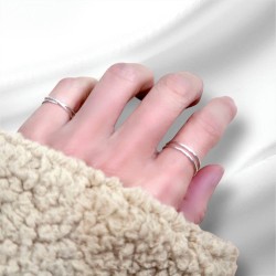 純銀戒指 尾戒 雙圈