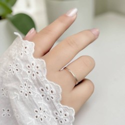 純銀戒指 尾戒 雙圈