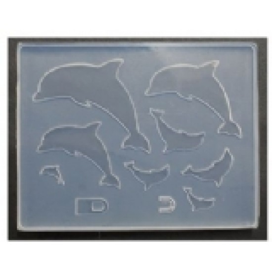 純銀黏土工具 - 昆蟲動物圖案矽膠模型 - 海豚