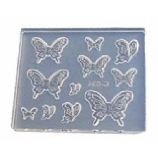 純銀黏土工具 昆蟲動物圖案矽膠模型 蝴蝶